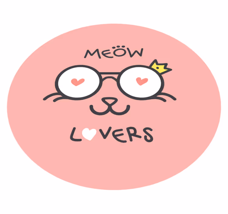 Cat Lover Graphic kids vinyl rug - TenStickers