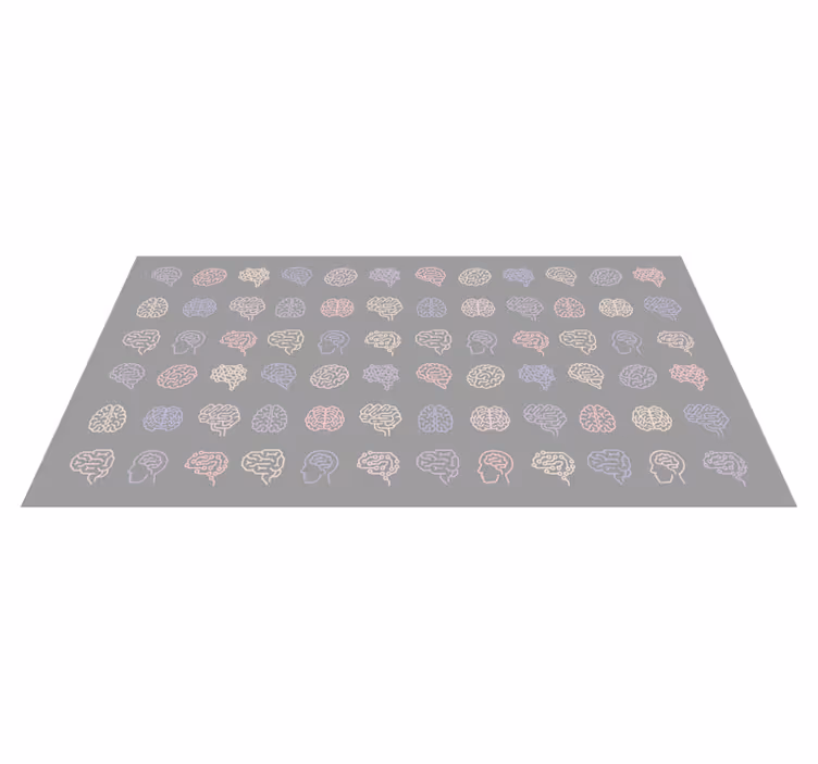 pastel brains modern vinyl rug - TenStickers
