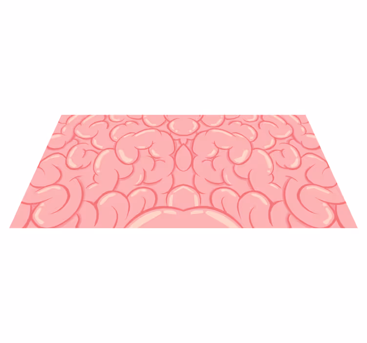 pink brain inside modern rug - TenStickers