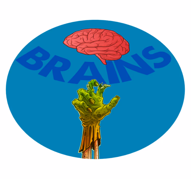 zombie brains teen vinyl rug - TenStickers