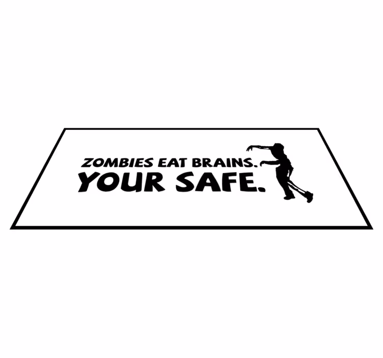 zombies eat brains custom rug - TenStickers
