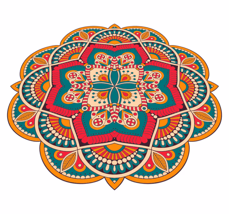 Moroccan Mandala mandala vinyl rug - TenStickers