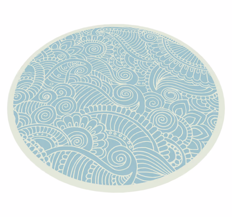Nautical Mandala mandala vinyl rug - TenStickers