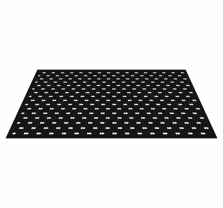 Monochrome Bowties stripes vinyl rug - TenStickers