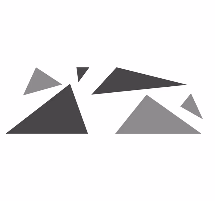 Geometric vinyl rug in contrasting shapes - TenStickers