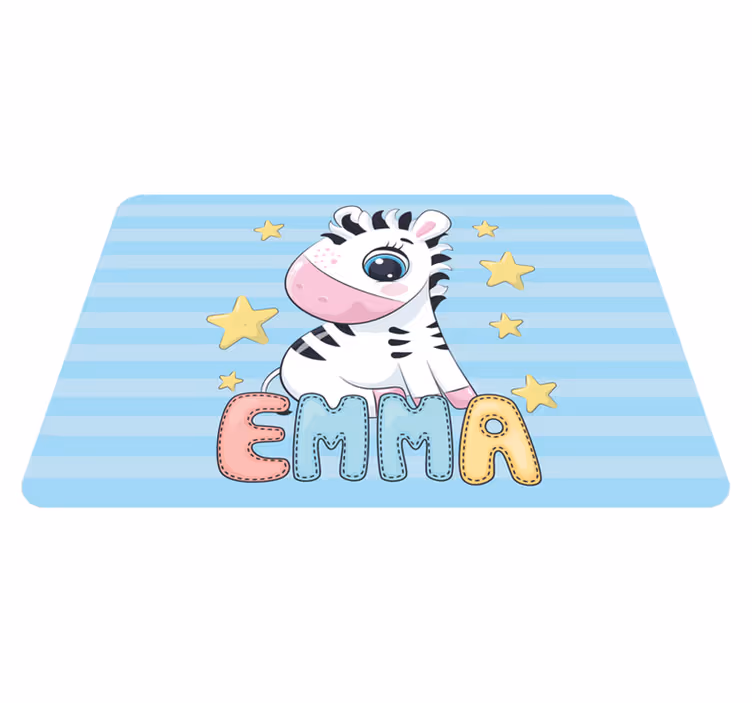 Zebra Striped Fun kids vinyl rug - TenStickers