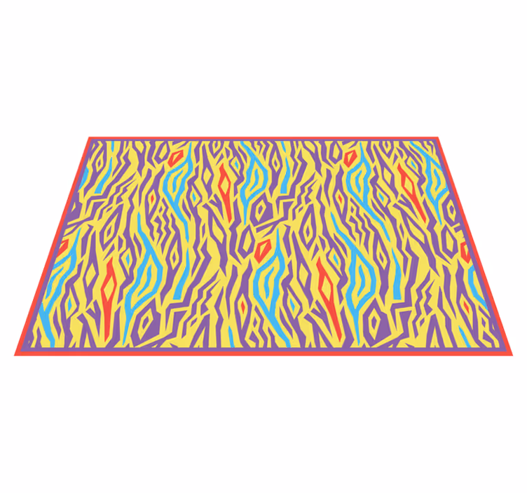 Vintage Zebra Animal Print vinyl rug - TenStickers