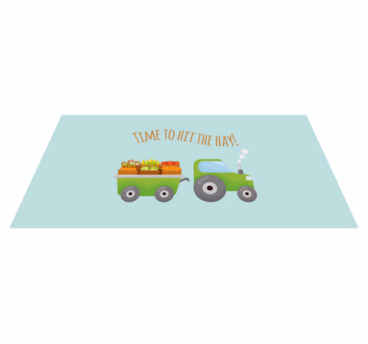 Tractor time to hit the hay custom rug - TenStickers