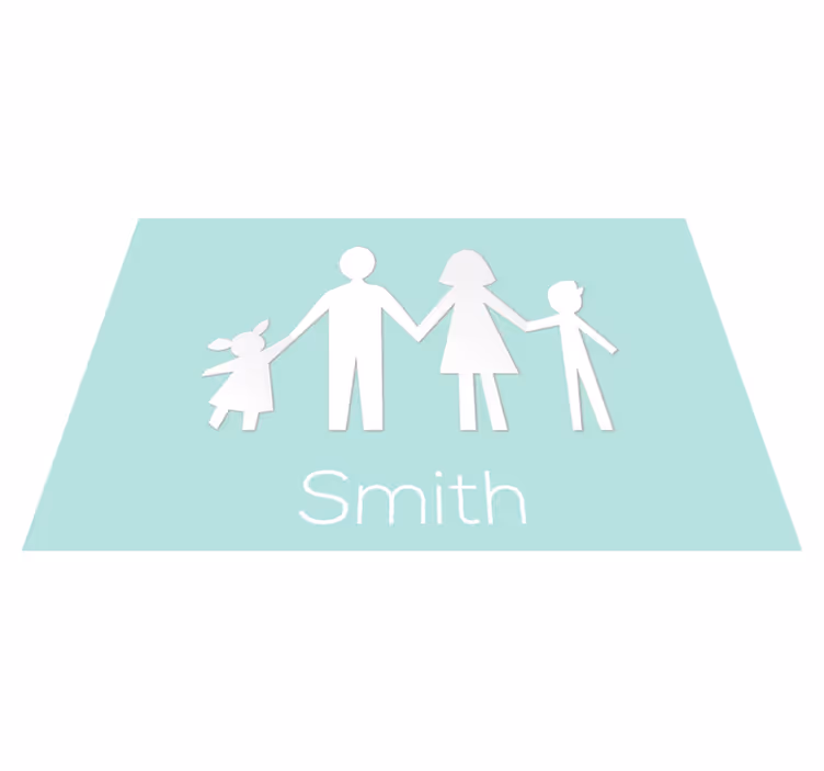 Customizable Family custom vinyl rug - TenStickers