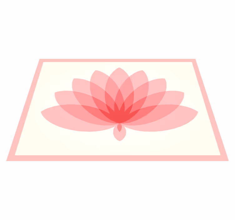 Lotus Bloom flower vinyl rug - TenStickers