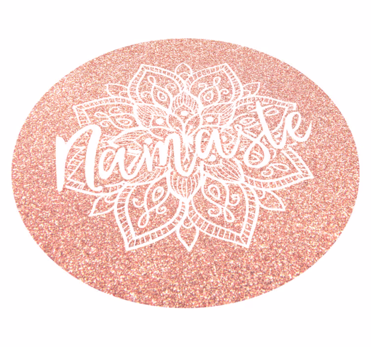 Mandala vinyl rug namaste pattern - TenStickers