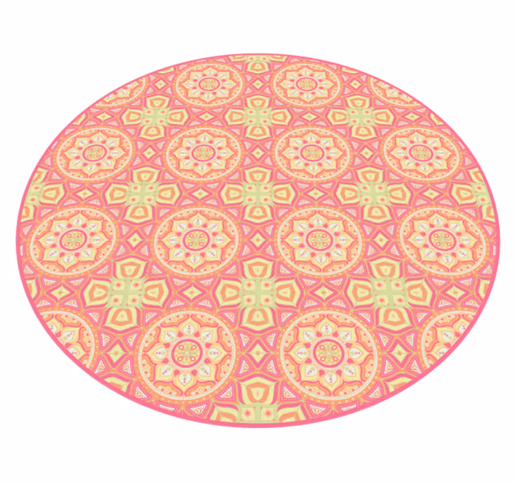 Mandala vinyl rug mandala pattern circle - TenStickers