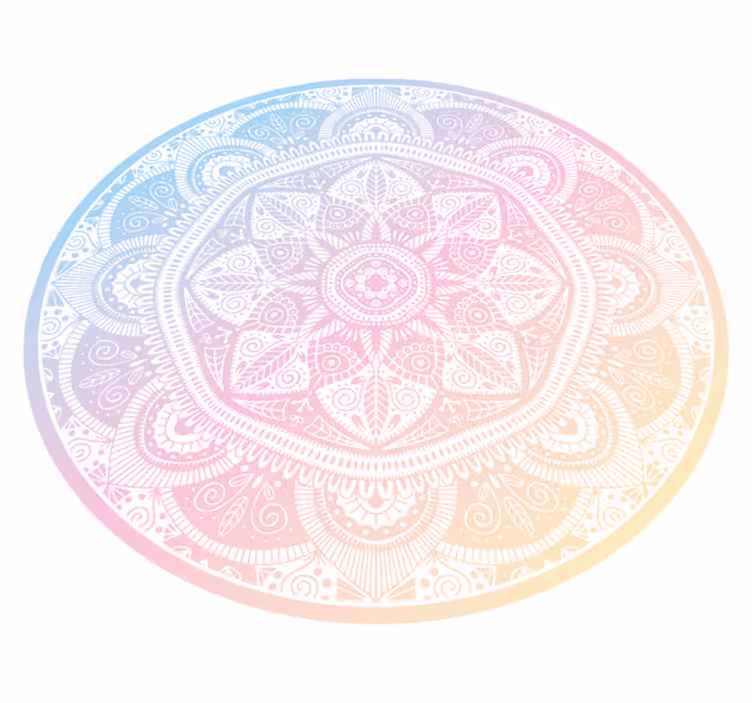 Intricate pattern mandala vinyl rug - TenStickers