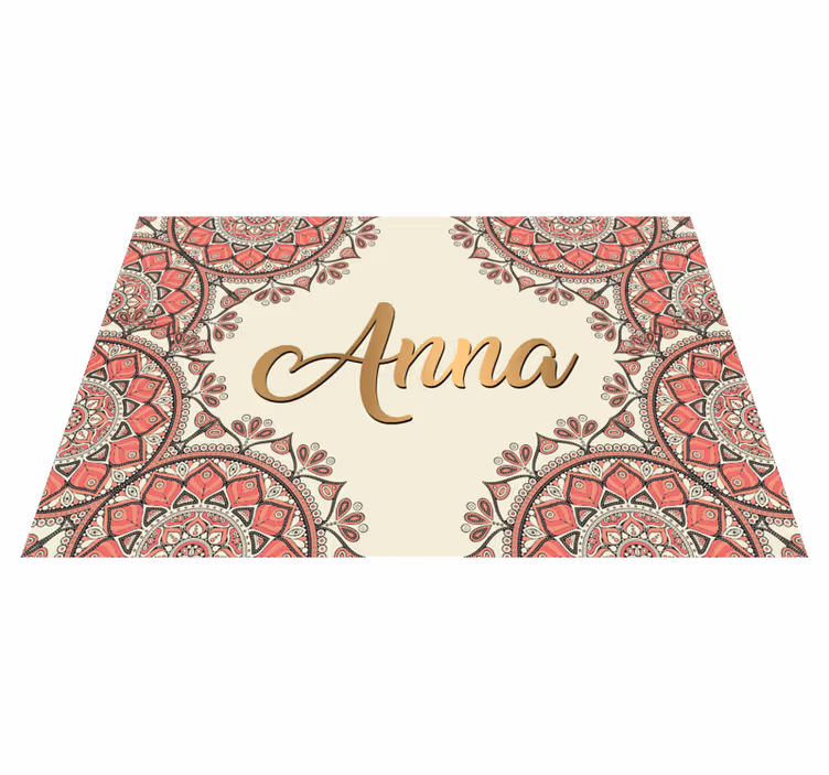 Personalized Mandala custom vinyl rug - TenStickers