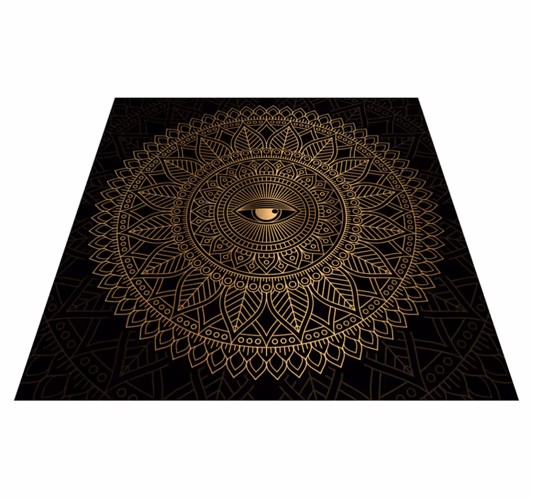 Mandala all seeing eye mandala vinyl rug - TenStickers