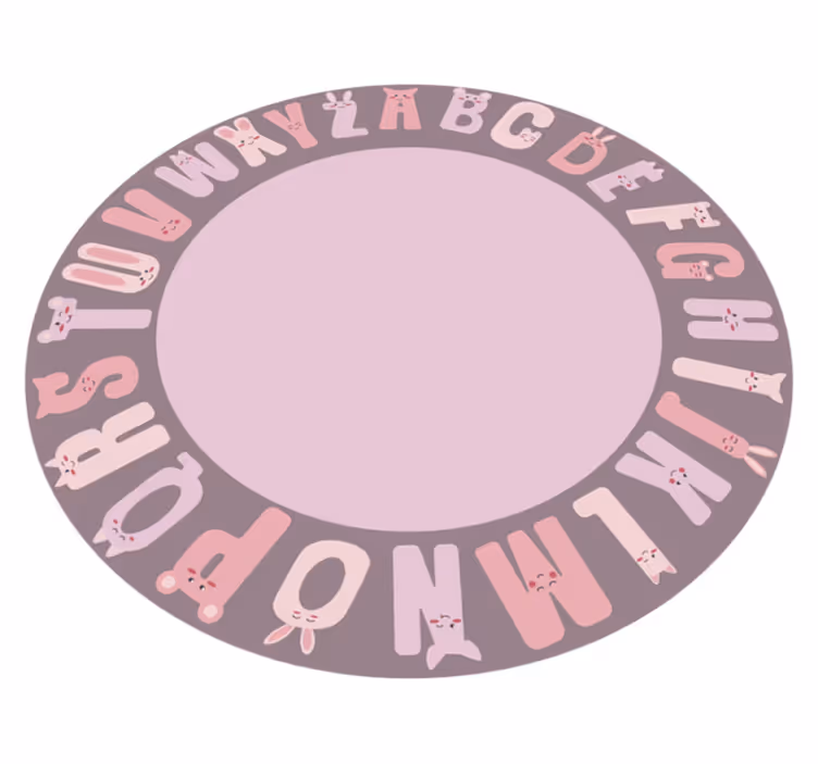 Alphabet vinyl rug educational circle - TenStickers