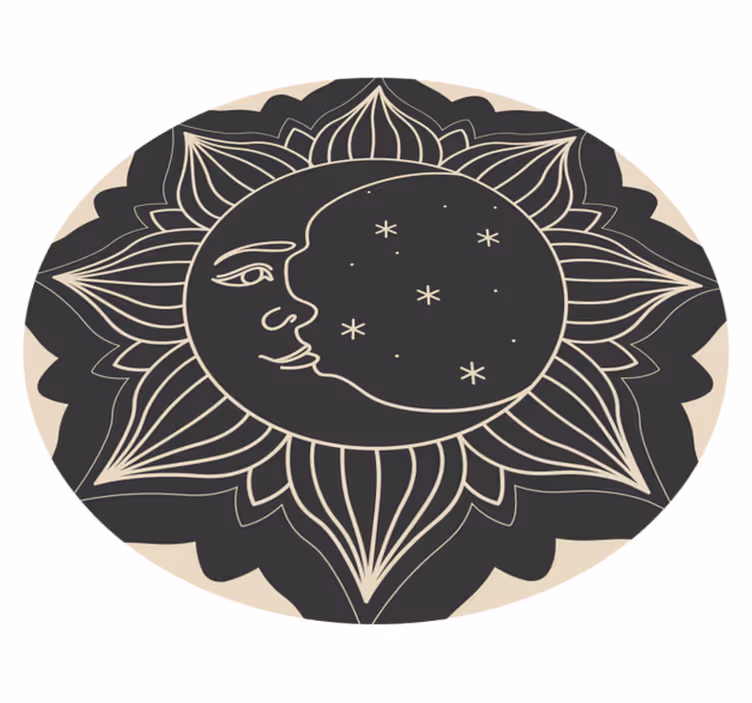 The sun and the moon nature vinyl rug - TenStickers