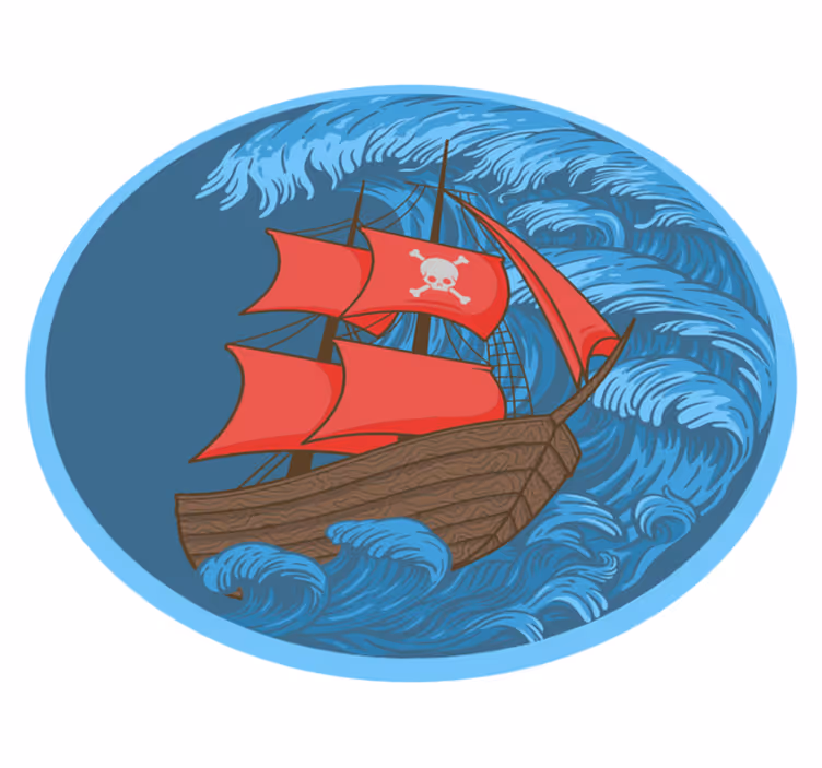 Pirate Playtime gaming vinyl rug - TenStickers