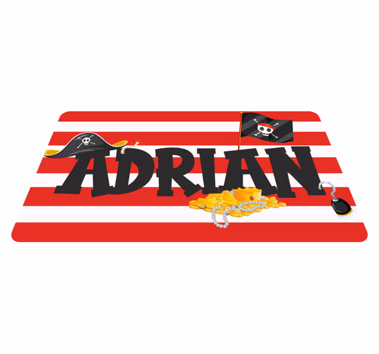 Pirate Treasure Theme custom vinyl rug - TenStickers