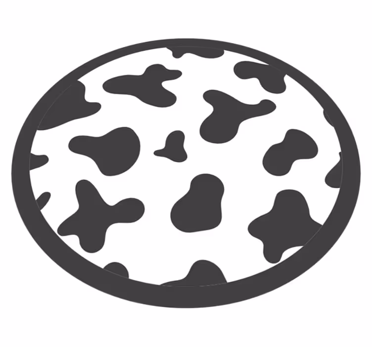 Black and White Cow Print vinyl rug - TenStickers