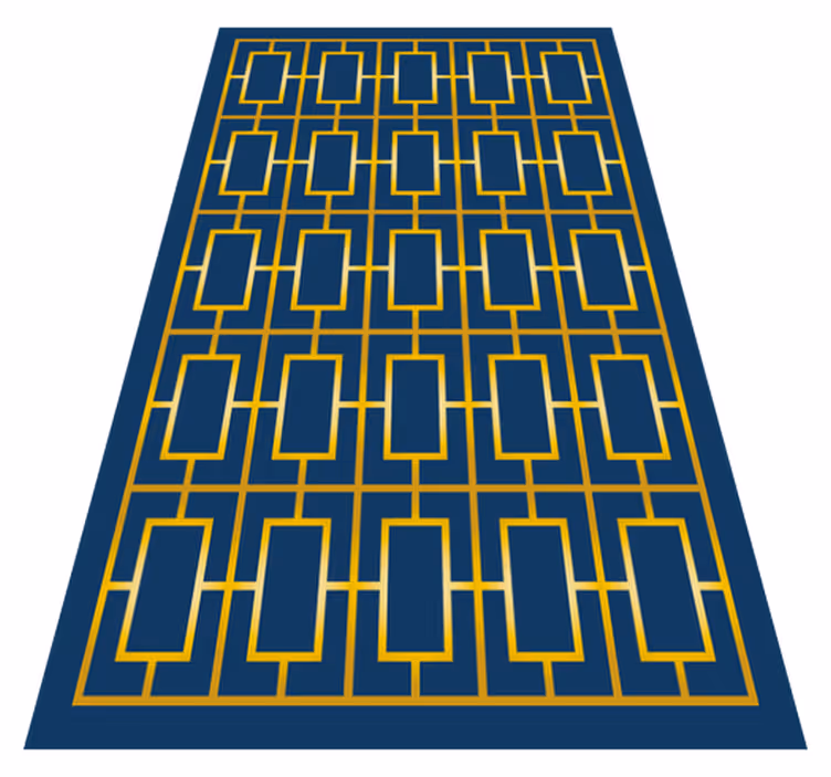 Geometric vinyl rug with geometric sophistication - TenStickers