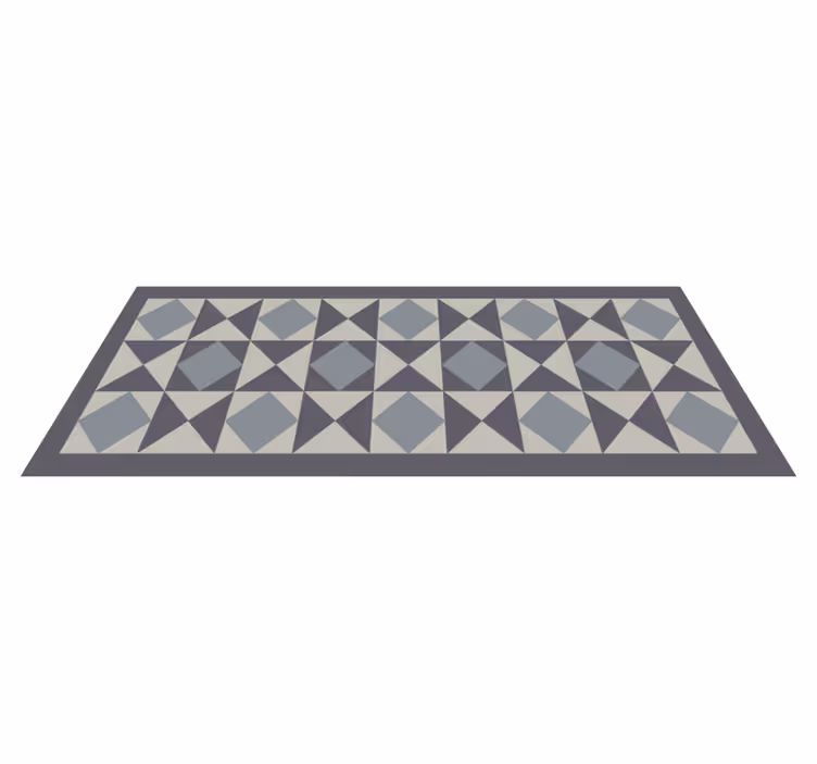Geometric vinyl rug featuring geometric shapes display - TenStickers