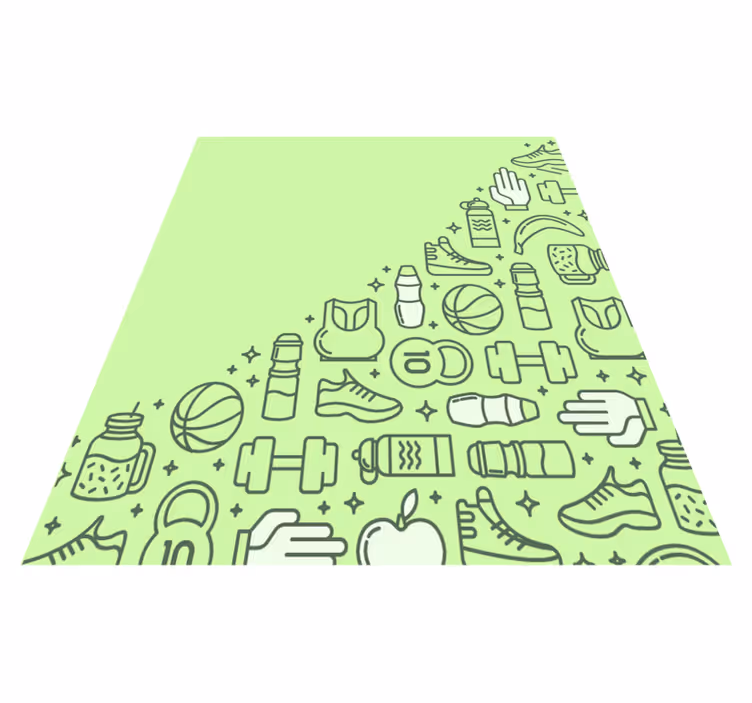 Fitness Paraphernalia vinyl rug - TenStickers
