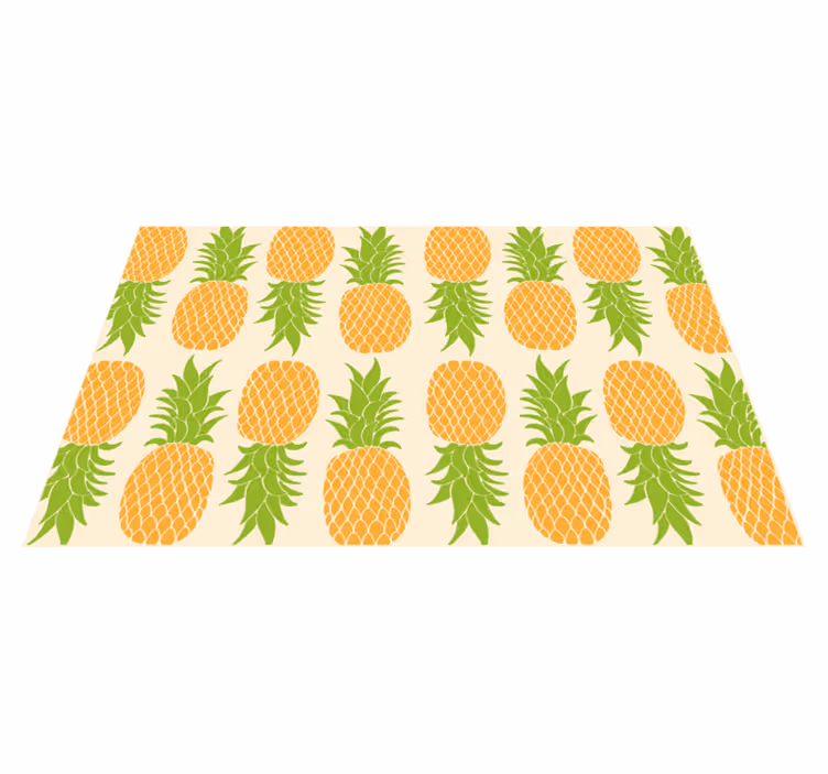 Pinapple pattern kitchen floor tiles - TenStickers
