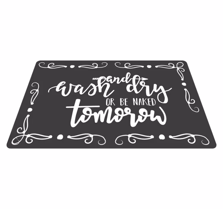 Laundry naked tomorrow custom rug - TenStickers