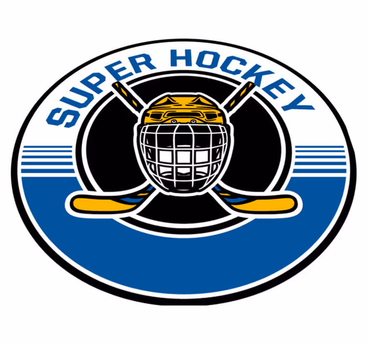 Hockey Emblem gaming vinyl rug - TenStickers