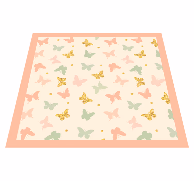 Butterfly polka dots animal rug - TenStickers