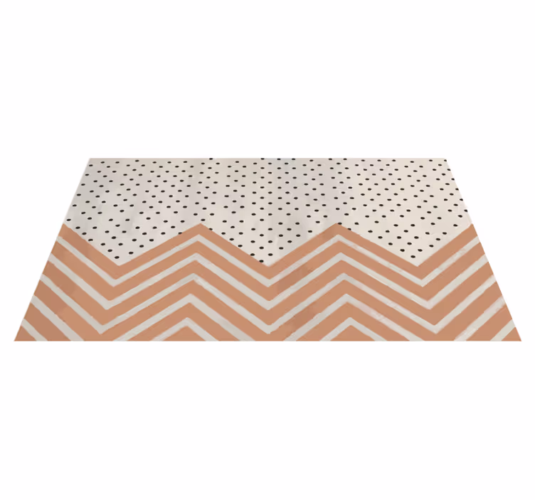 Zigzag dottet pattern geometric vinyl rug - TenStickers