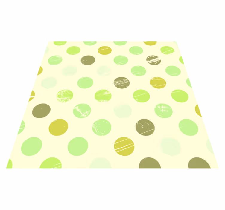 Green Shade Polka Dot geometric rugs - TenStickers