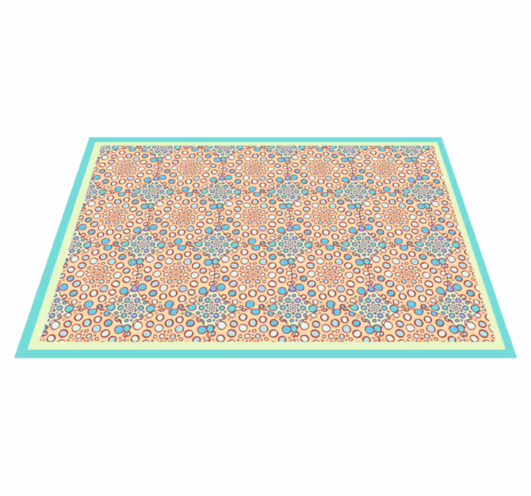 Graceful botanical print bedroom vinyl rug - TenStickers