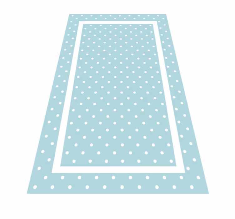 Polka Dot Simplicity bedroom vinyl rug - TenStickers