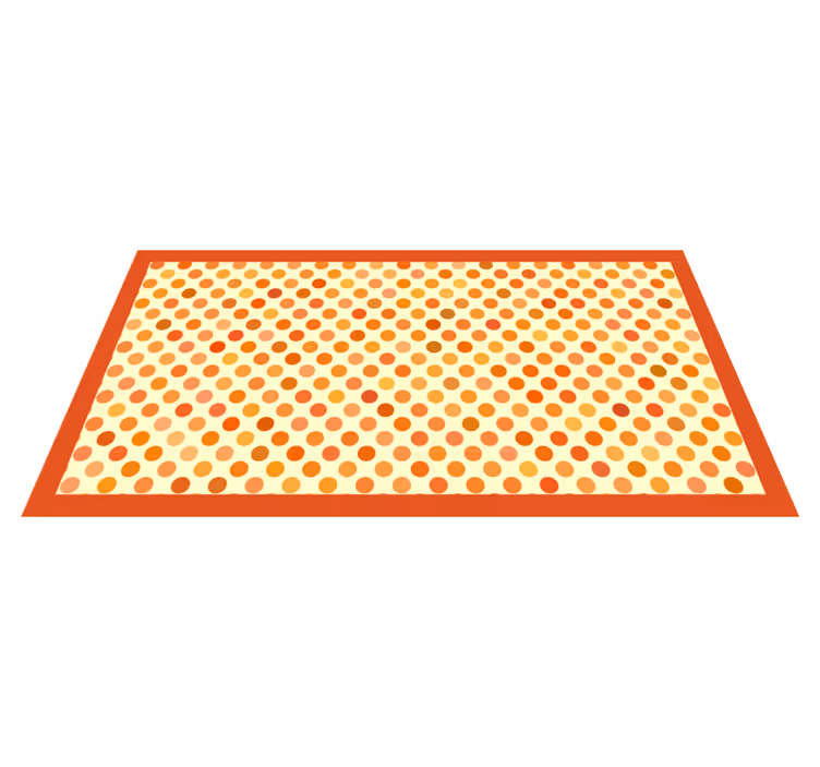 Brown polka dot geometric rugs - TenStickers