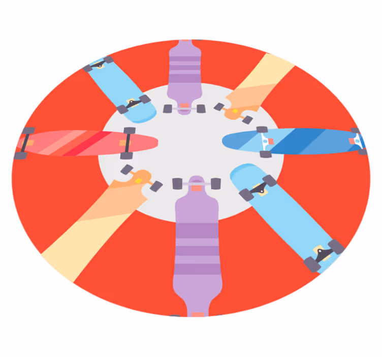 Circular Boardgame gaming vinyl rug - TenStickers