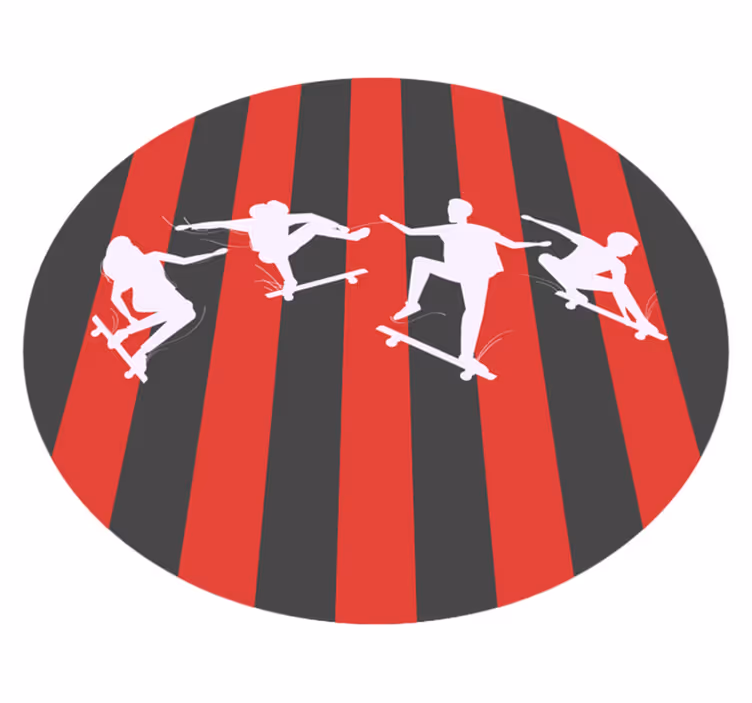 Fencing Silhouettes gaming vinyl rug - TenStickers