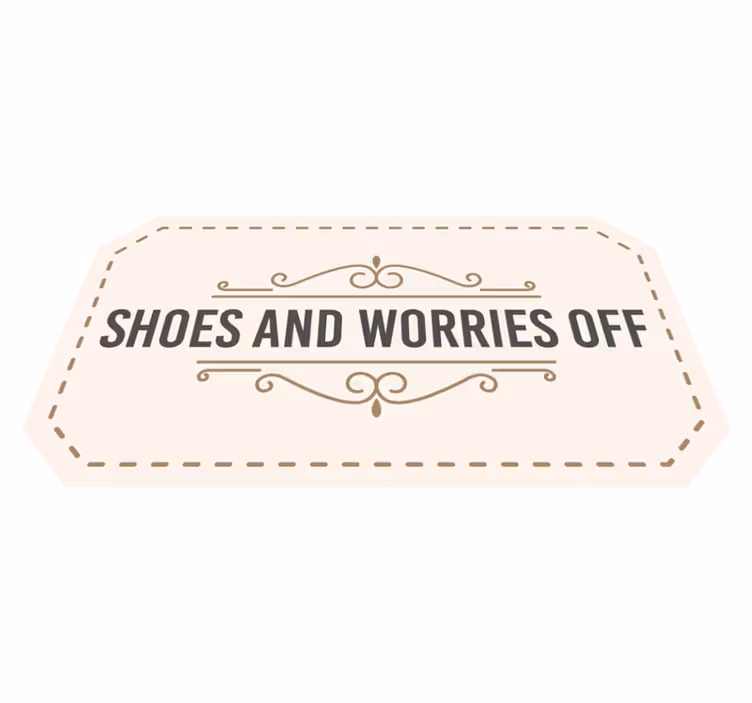 Shoes Worries Off custom vinyl rug - TenStickers