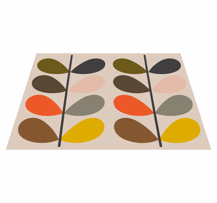 Orla Kiely modern vinyl rug - TenStickers