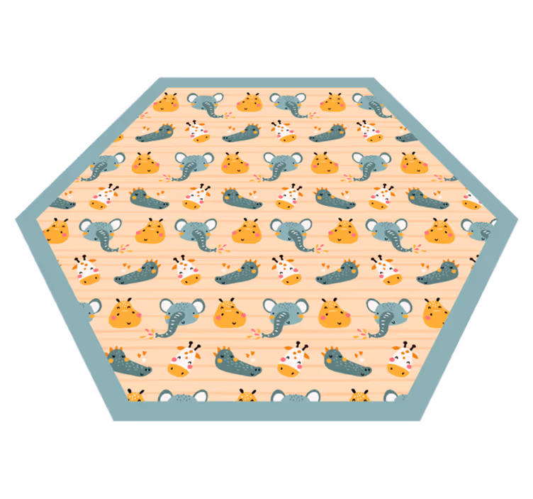 Safari Animal Patterns vinyl rug - TenStickers