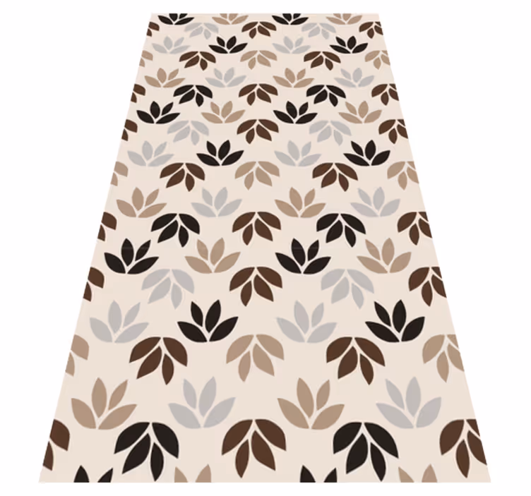 Floral Pattern Theme flower vinyl rug - TenStickers