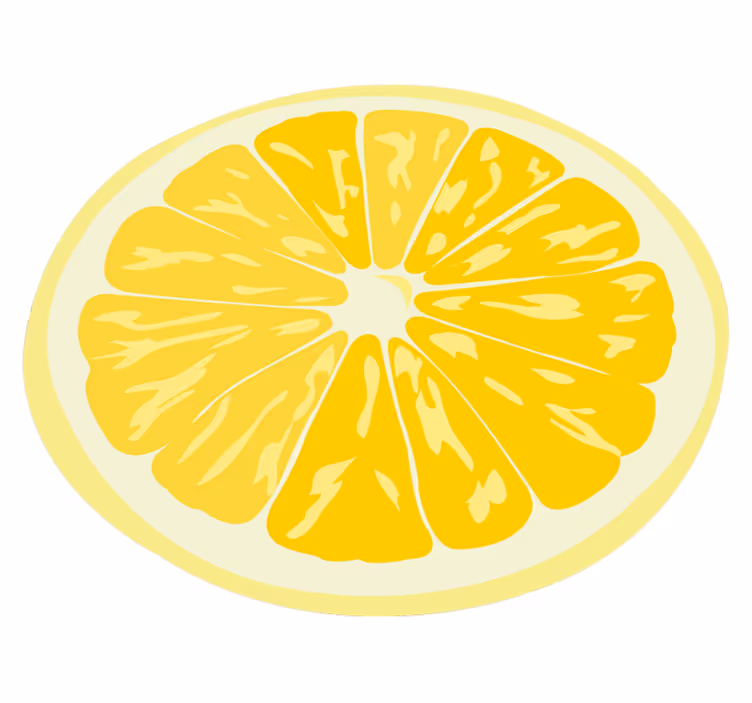 Sliced lemon  kitchen floor tiles - TenStickers