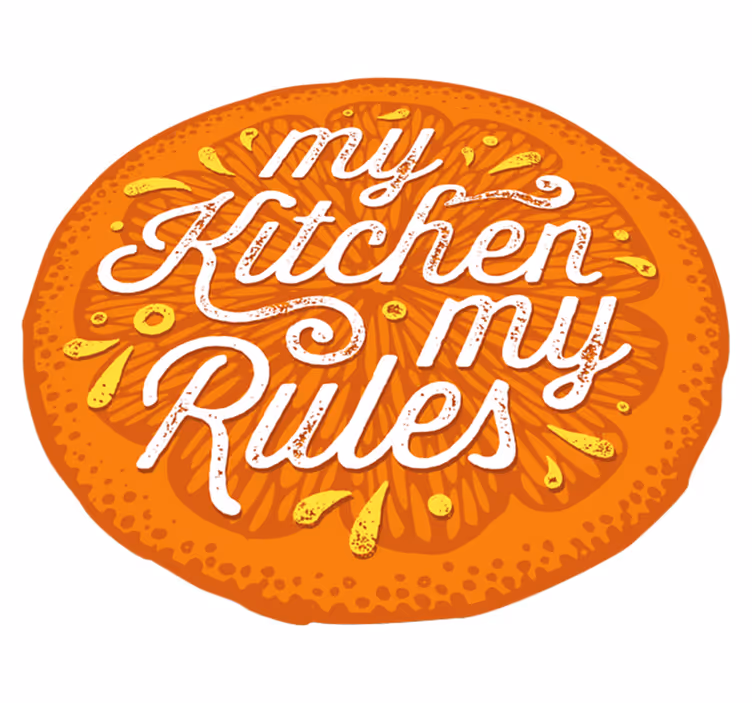 My Kitchen Rules custom vinyl rug - TenStickers