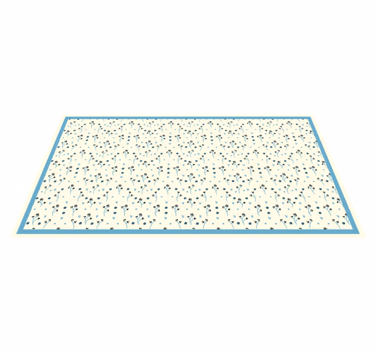 Floral subtle pattern nordic vinyl rug - TenStickers
