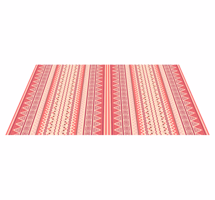 Pink striped Kilim ethnic vinyl rug - TenStickers