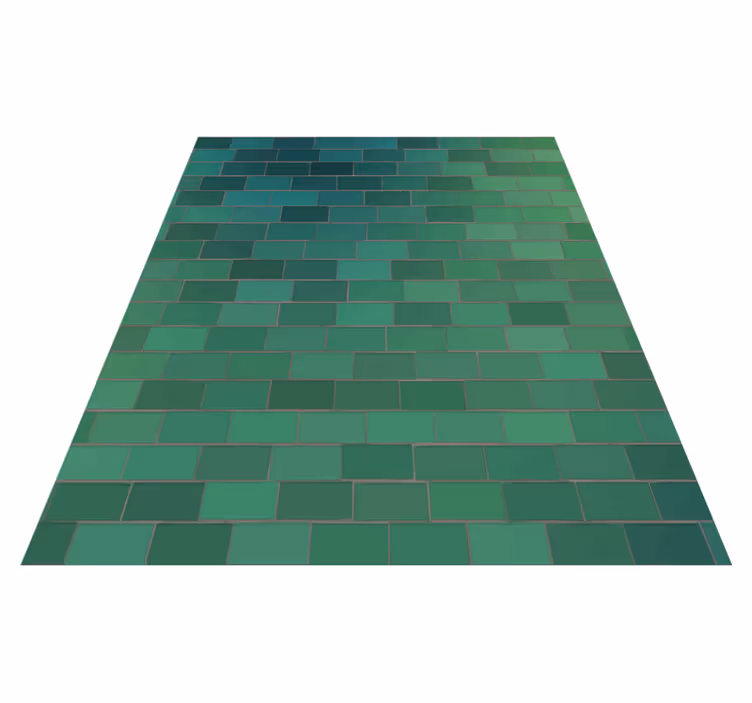 Green bricks texture carpet - TenStickers