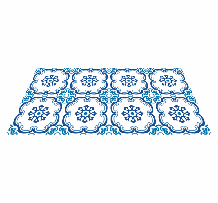 Portuguese tile pattern kitchen vinyl rug - TenStickers