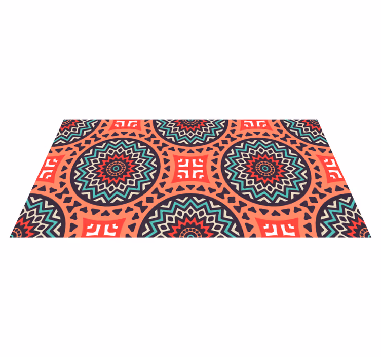 Mexican folklor ornaments kitchen vinyl rug - TenStickers