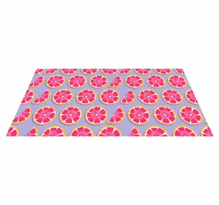 Grapefruit slices kitchen vinyl rug - TenStickers